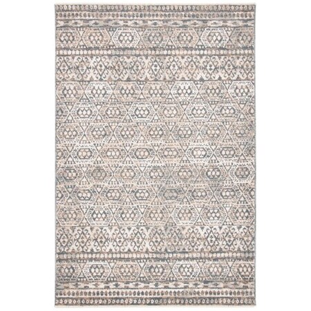 Safavieh 8 x 10 ft. Pyramid Global Rectangle Power Loomed Rug Ivory & Charcoal PYR260A-8